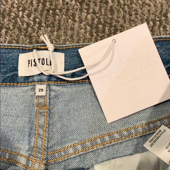 PISTOLA Charlie High Rise Straight in Blue Skies - Picture 10 of 14